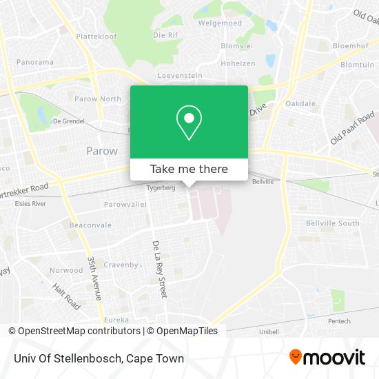 Univ Of Stellenbosch map