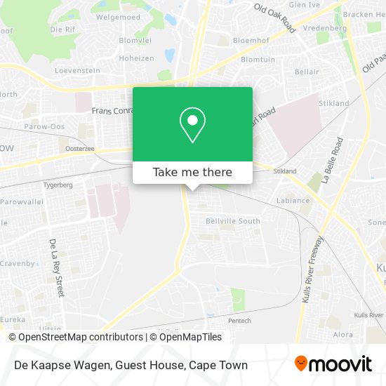 De Kaapse Wagen, Guest House map
