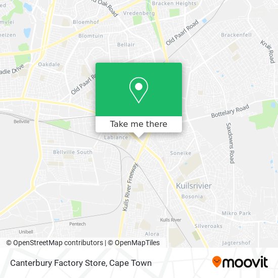 Canterbury Factory Store map