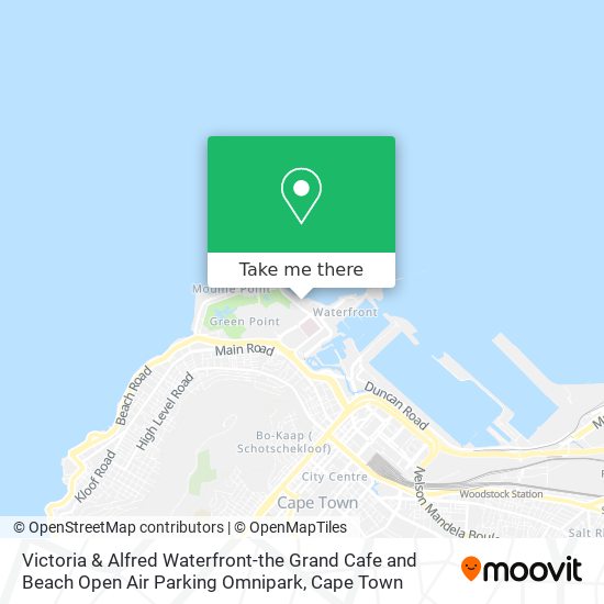 Victoria & Alfred Waterfront-the Grand Cafe and Beach Open Air Parking Omnipark map