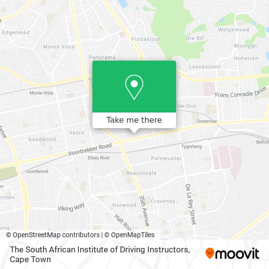 The South African Institute of Driving Instructors map