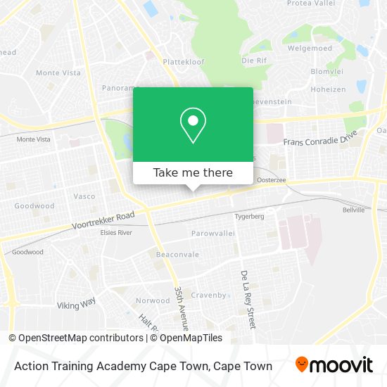 Action Training Academy Cape Town map