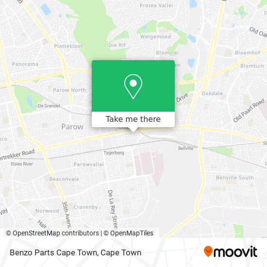 Benzo Parts Cape Town map
