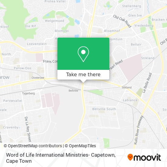 Word of Life International Ministries- Capetown map