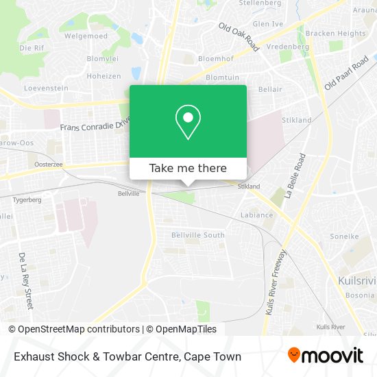 Exhaust Shock & Towbar Centre map
