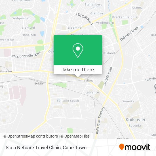 S a a Netcare Travel Clinic map