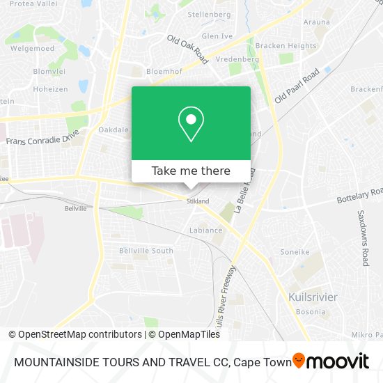 MOUNTAINSIDE TOURS AND TRAVEL CC map