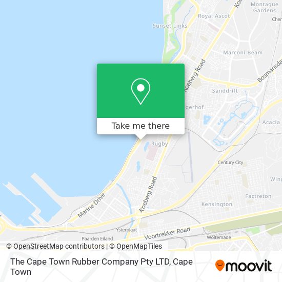 The Cape Town Rubber Company Pty LTD map
