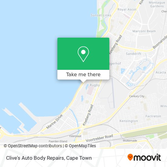 Clive's Auto Body Repairs map