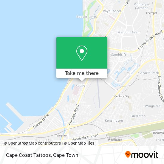 Cape Coast Tattoos map