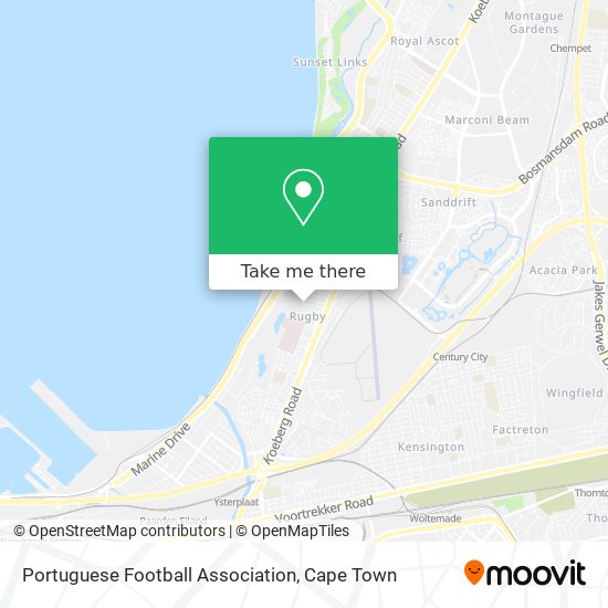 Portuguese Football Association map