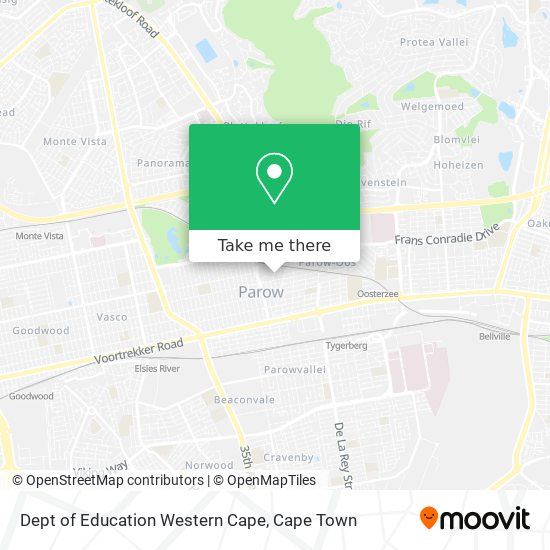 Dept of Education Western Cape map