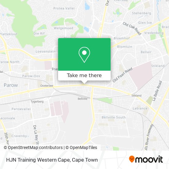 HJN Training Western Cape map