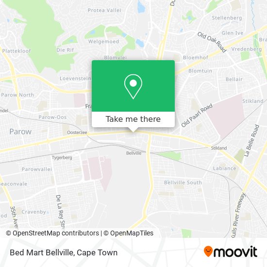 Bed Mart Bellville map