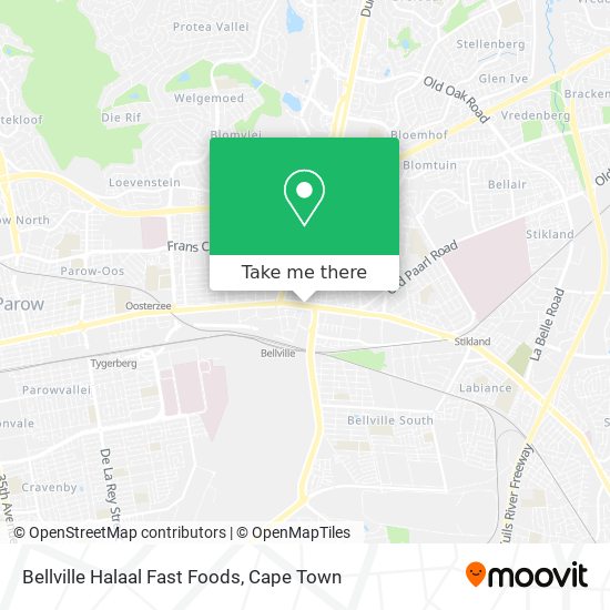 Bellville Halaal Fast Foods map