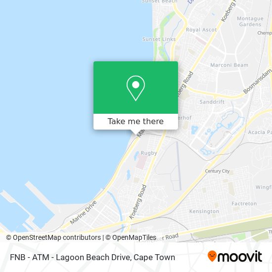 FNB - ATM - Lagoon Beach Drive map