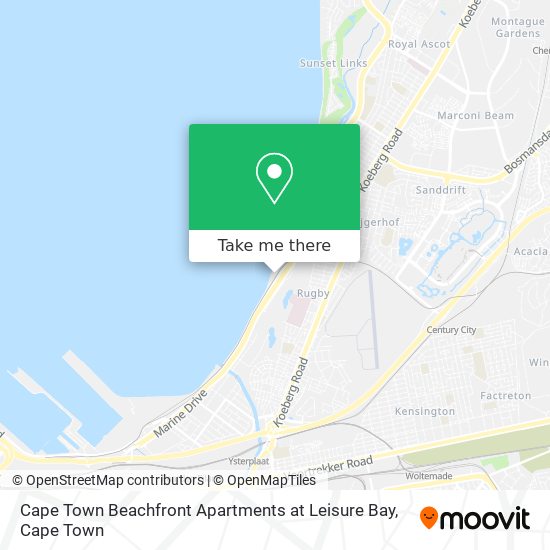 Cape Town Beachfront Apartments at Leisure Bay map