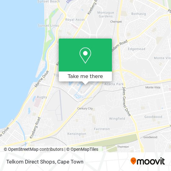 Telkom Direct Shops map