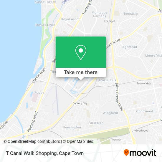 T Canal Walk Shopping map