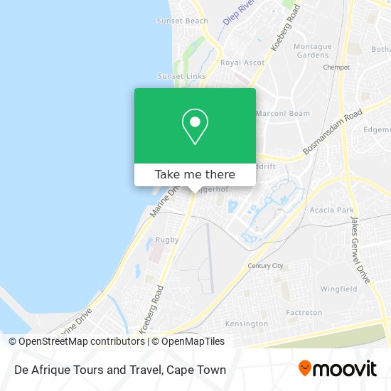 De Afrique Tours and Travel map