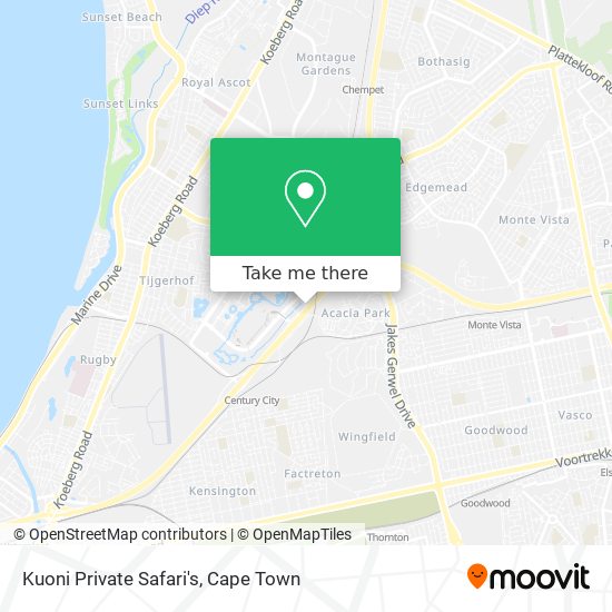 Kuoni Private Safari's map