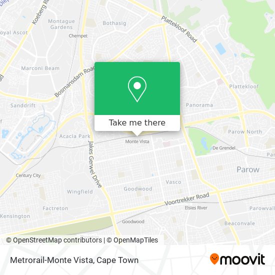 Metrorail-Monte Vista map