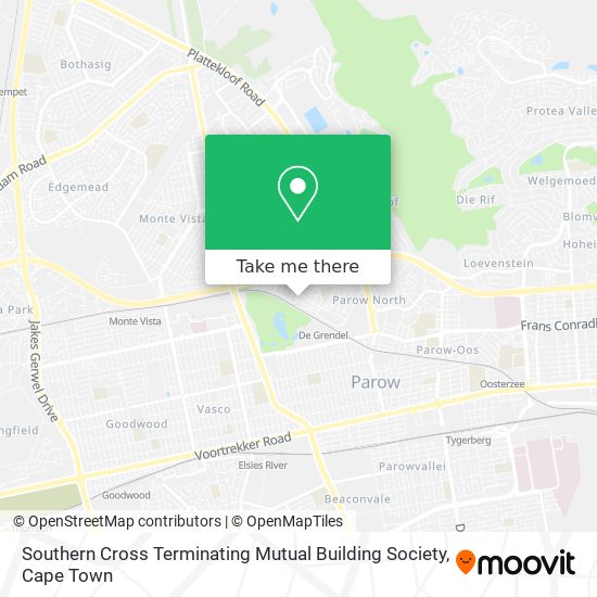 Southern Cross Terminating Mutual Building Society map