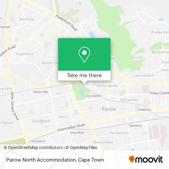 Parow North Accommodation map