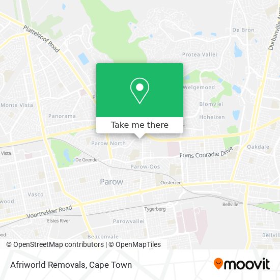 Afriworld Removals map