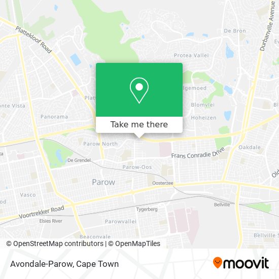 Avondale-Parow map