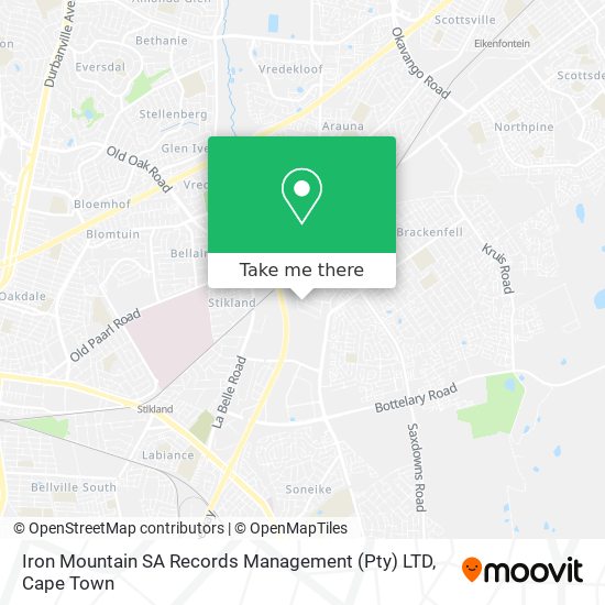 Iron Mountain SA Records Management (Pty) LTD map