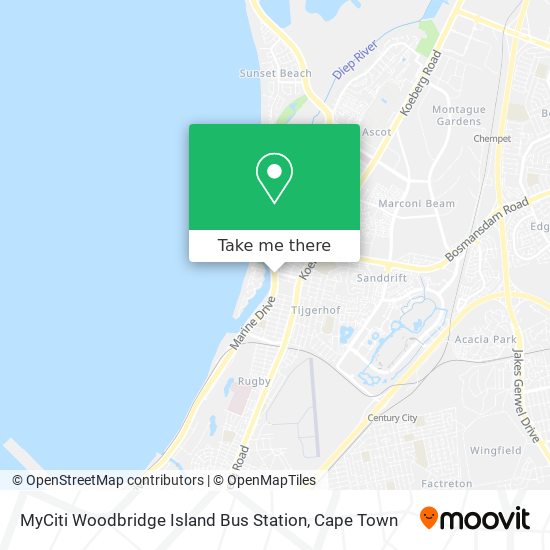 MyCiti Woodbridge Island Bus Station map