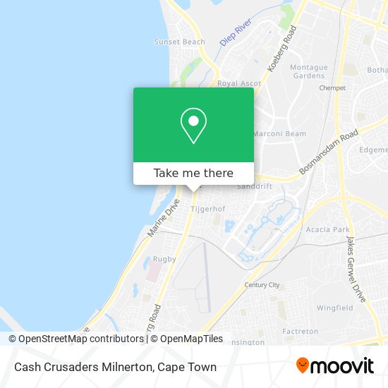 Cash Crusaders Milnerton map