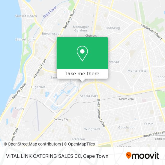 VITAL LINK CATERING SALES CC map
