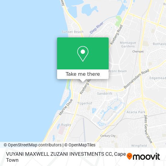 VUYANI MAXWELL ZUZANI INVESTMENTS CC map