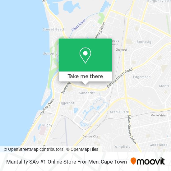 Mantality SA's #1 Online Store Fror Men map