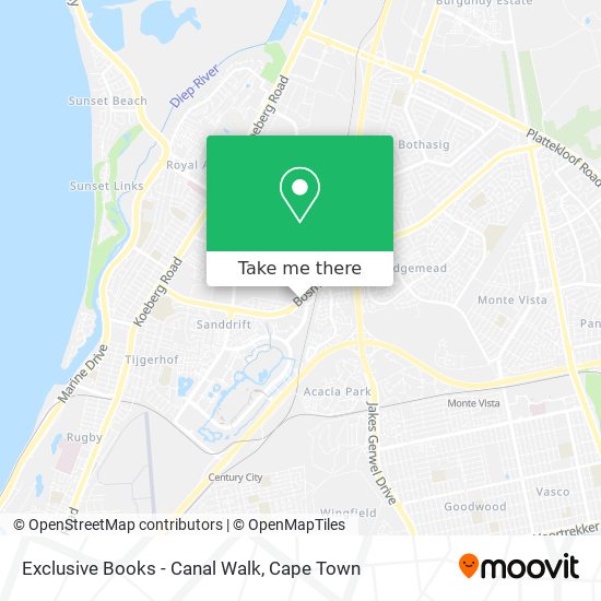 Exclusive Books - Canal Walk map