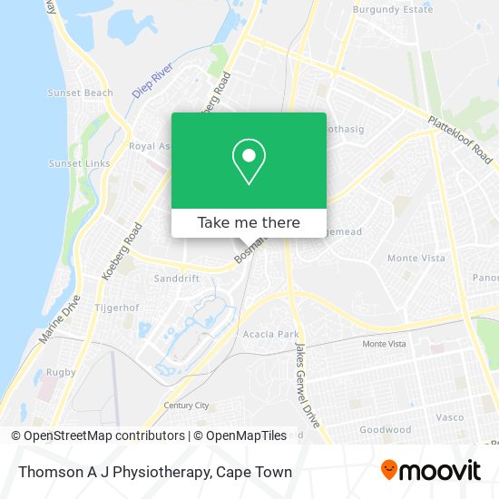 Thomson A J Physiotherapy map