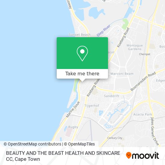 BEAUTY AND THE BEAST HEALTH AND SKINCARE CC map