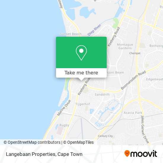Langebaan Properties map
