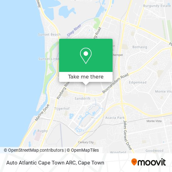 Auto Atlantic Cape Town ARC map