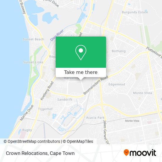 Crown Relocations map