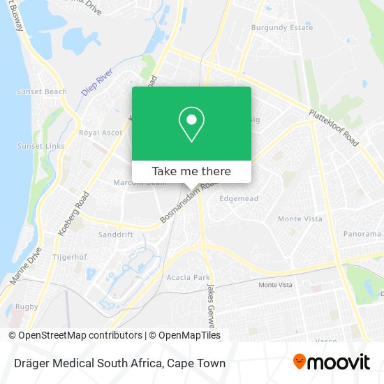 Dräger Medical South Africa map