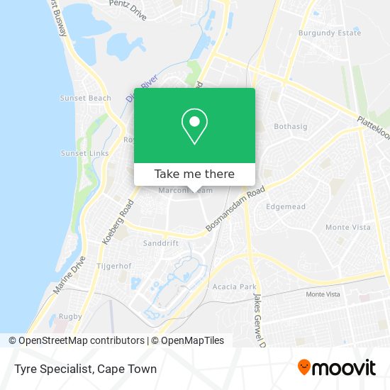 Tyre Specialist map