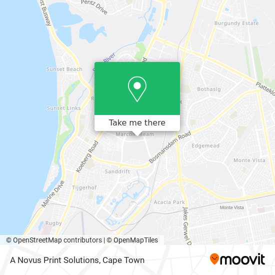 A Novus Print Solutions map