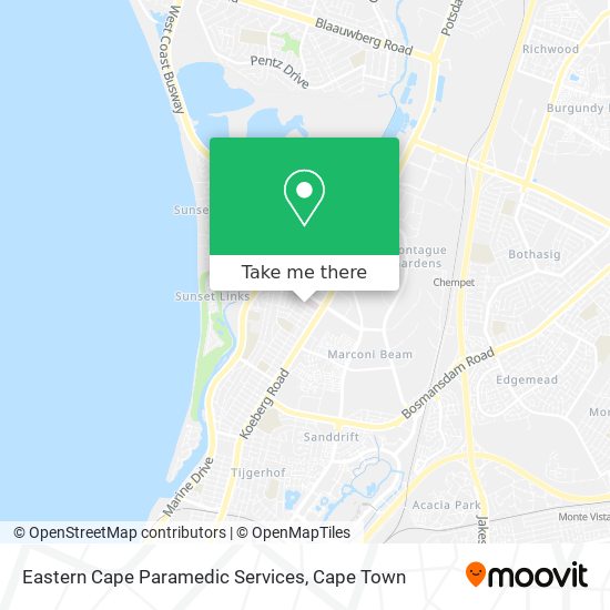 Eastern Cape Paramedic Services map