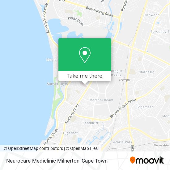 Neurocare-Mediclinic Milnerton map