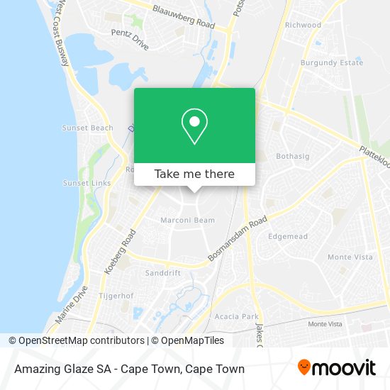 Amazing Glaze SA - Cape Town map