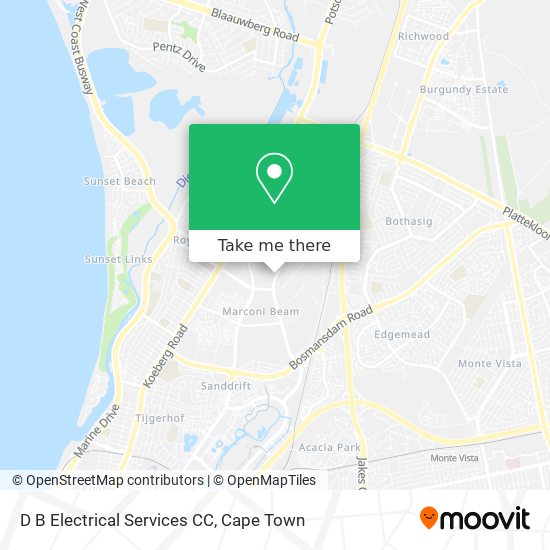 D B Electrical Services CC map