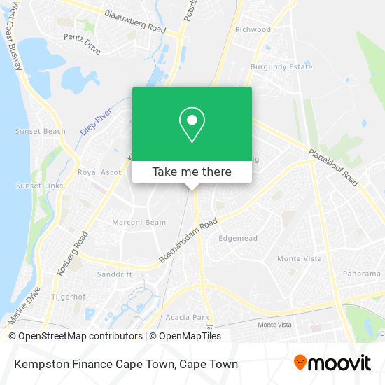 Kempston Finance Cape Town map